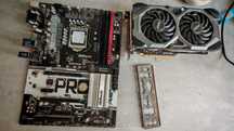 Placă de bază Z270 Pro+ Intel i5-6600K+ 16GB RAM+Placa video RX 5600XT