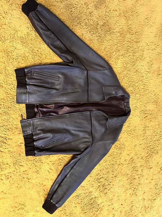 Haina/ jacheta de piele maro, L-XL, impecabila
