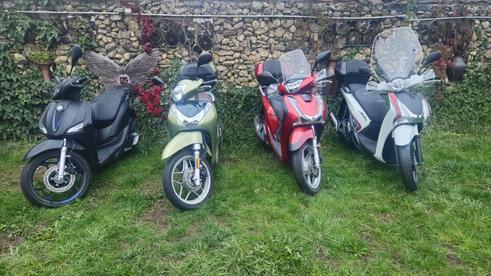 Vand scutere: Honda SH 125i, Piaggio Liberty 125, Honda SH Mode 125.