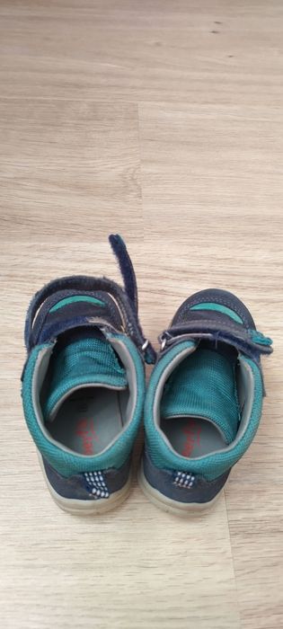 Ghete copii, Superfit, măsură 21, piele întoarsă albastra