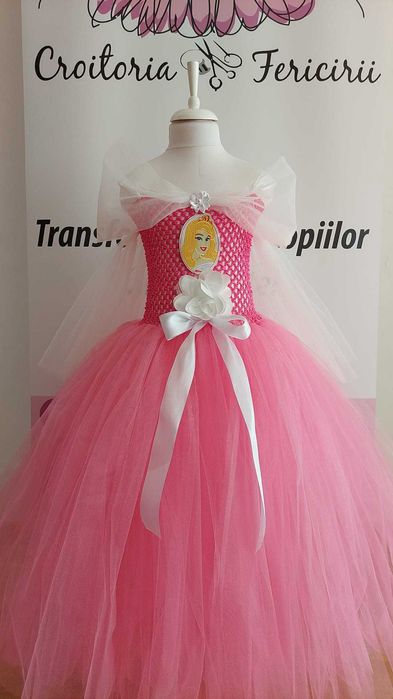 Rochita TUTU Printesa Adormita Aurora roz Zana Buna serbare carnaval