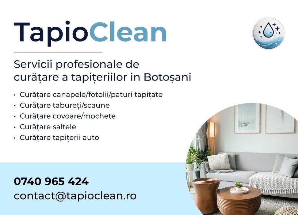 Servicii profesionale de curătare a tapiteriilor in Botosani