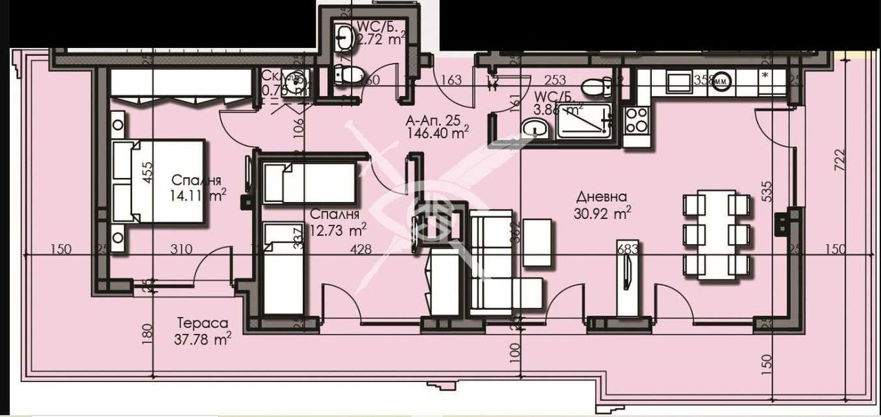 Продава се Тристаен апартамент в Бургас, Изгрев - 146 кв.м за 1204 €/кв.м - Снимка #1