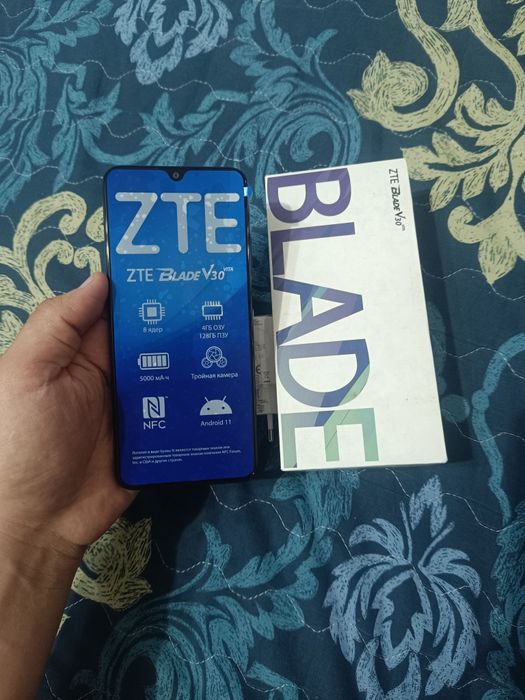 ZTE Blade V30 128GB Black Yengi Karobka Full Oyinga Zor 4G Original