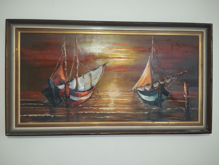 Картина масло,морска тематика