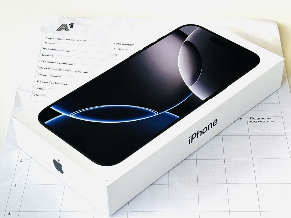 НОВ! Iphone 16 Pro Ma 256GB Black Titanium Гаранция 2 години