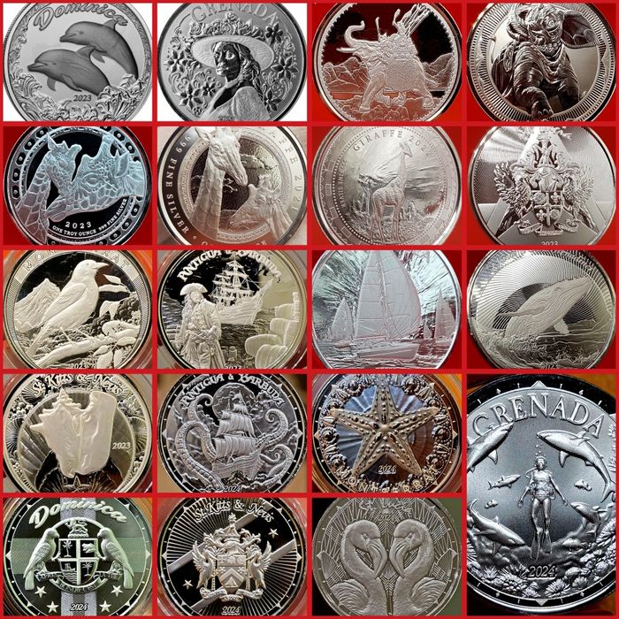 SUA Scottsdale Mint EC8 2023 si 2024+ monede lingou argint 999