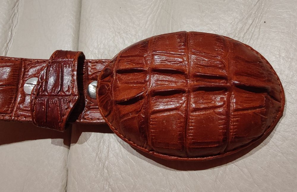 Curea din piele de crocodil Western House