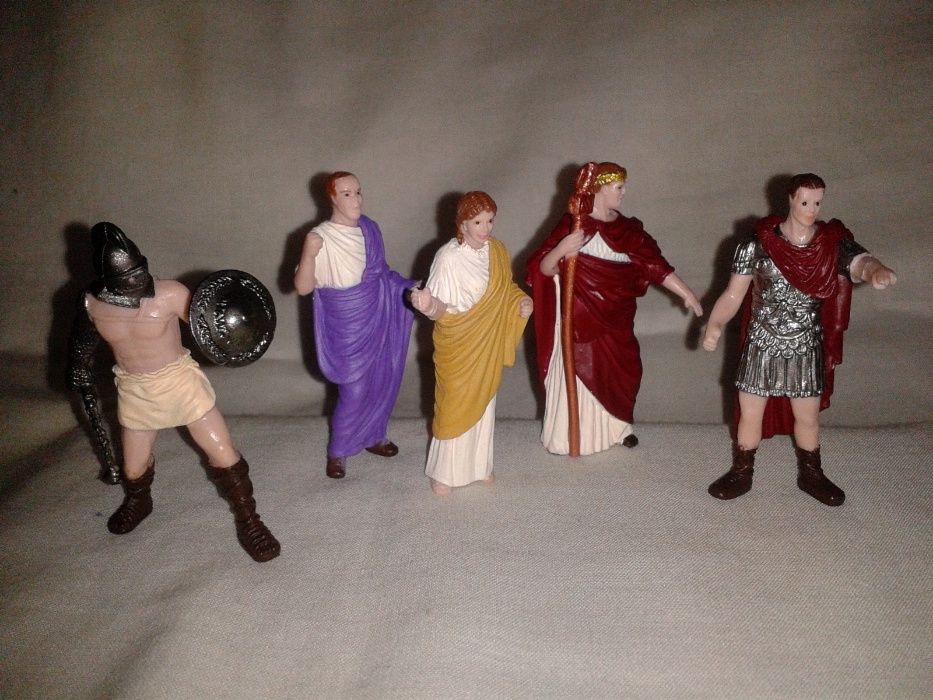 figurine plastic romani soldatei pictati miniaturi 6,5-7cm