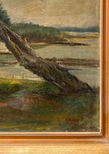 Tablou f vechi ulei/panza, semnat,datat. Dim 60x50 cm+Rama. Nedesfacut