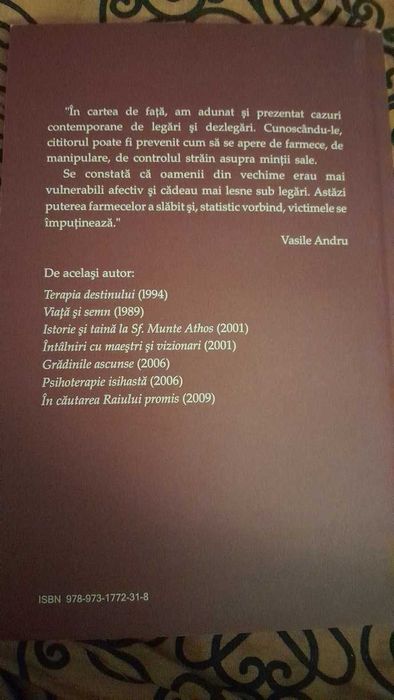 RARA, Farmece, legari, dezlegari, Vasile Andru, ocultism, magie, 2009