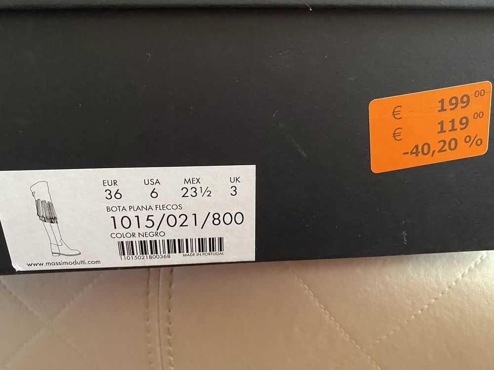 Cizme Massimo Dutti negre marimea 36