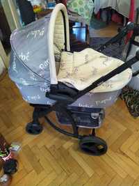 Детска количка madrid - комбинирана 3 в 1, малко употребявана