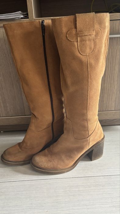 Ботуши, естествен велур