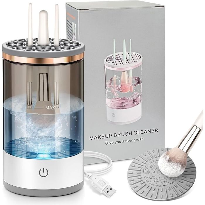 Електрическа машина за почистване на четки за грим, USB, комплект със