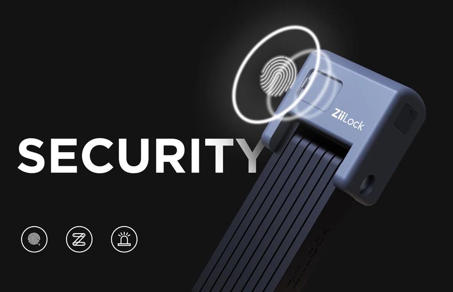 ZiiLock X | Интелигентна сгъваема ключалка за велосипед с пръстов отпе