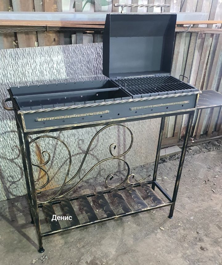 Дачный 2 в 1 BBQ мангал для шашлыка барбекю гриль шашлычница