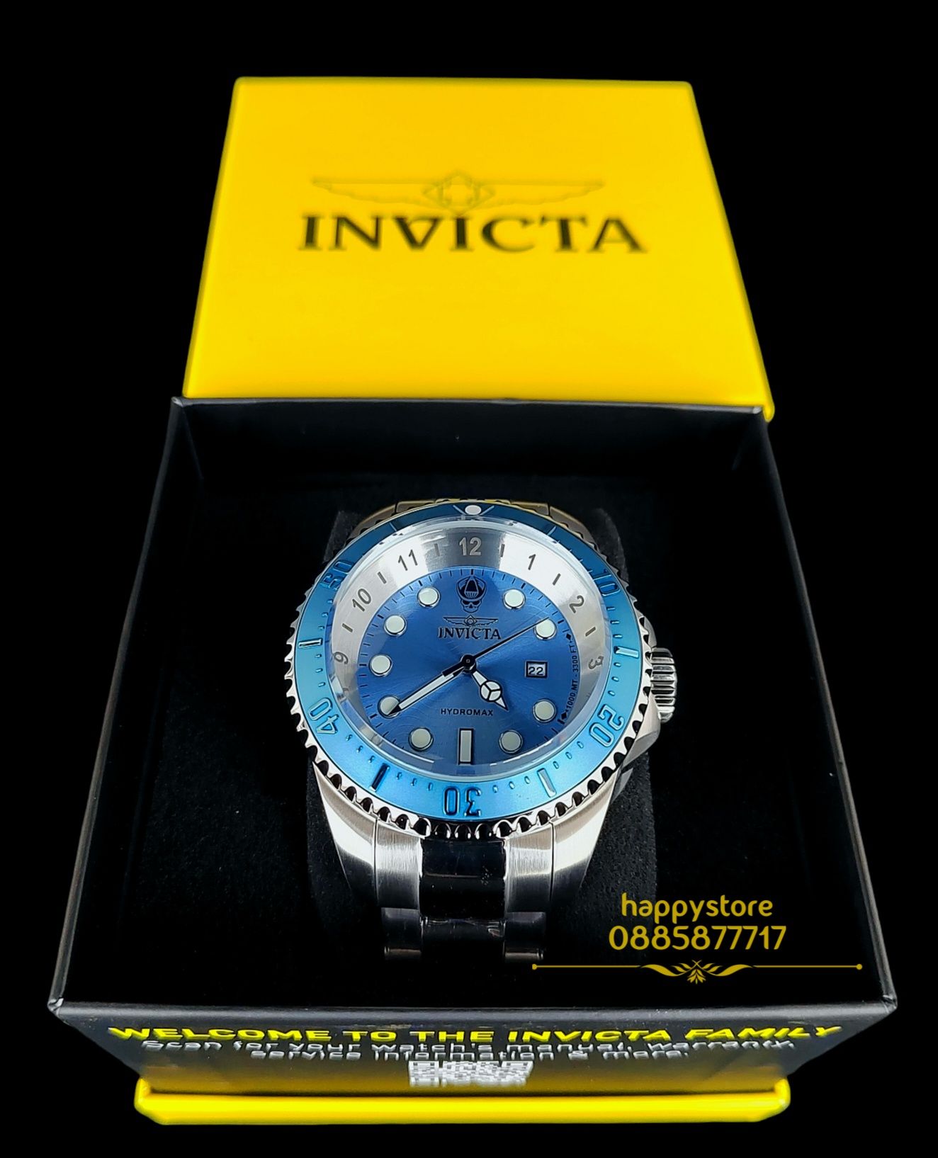 часовник INVICTA Hydromax Blue 52 mm, Инвикта нов
