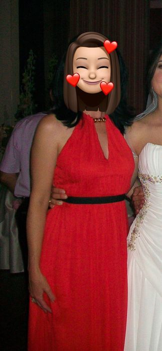 Rochie elegantă de ocazie NISSA, roșie, mărime 38 M