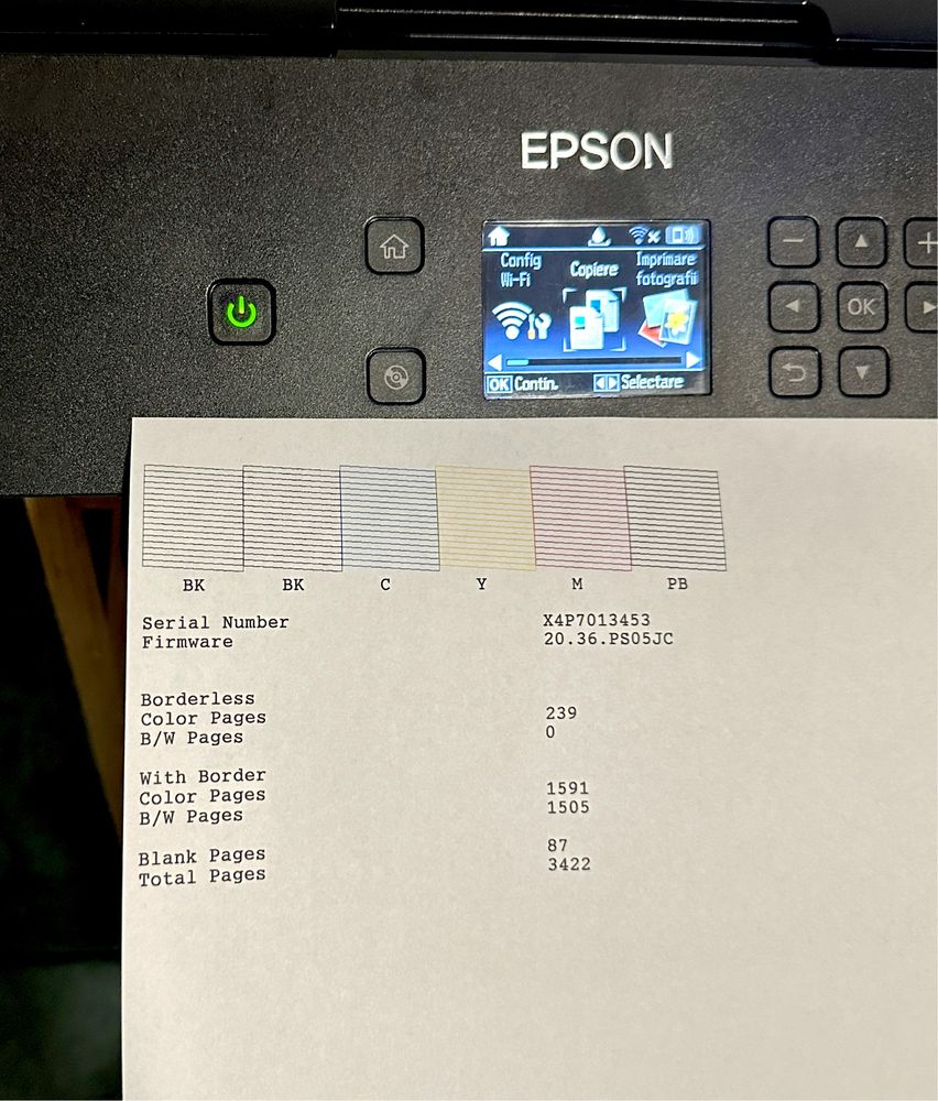 Imprimanta Foto Epson A3 L7180 / ET 7750 Wifi Multifunctionala Inkjet