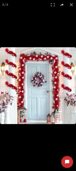 Betea de Crăciun 10/set cu Fulgi Decorativi, 180x8cm Diferite Culori