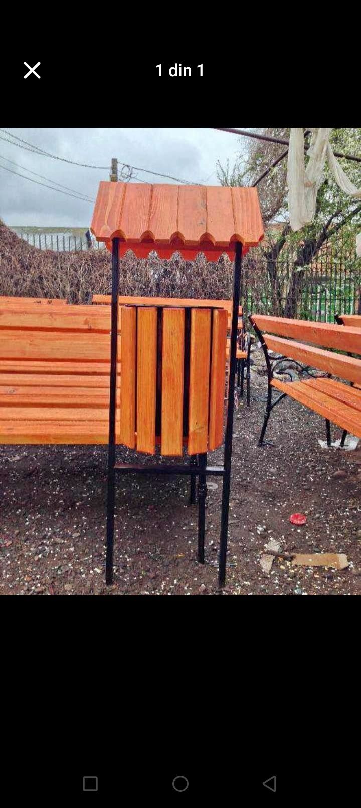 Banca cu spatar parc și gradina