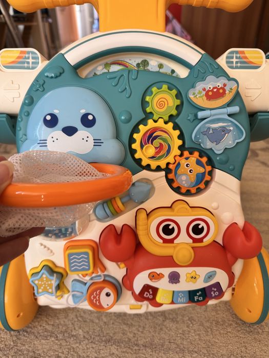 Мултифункционална проходилка 4в1 GoGoLittleBaby, Мелодии, Син