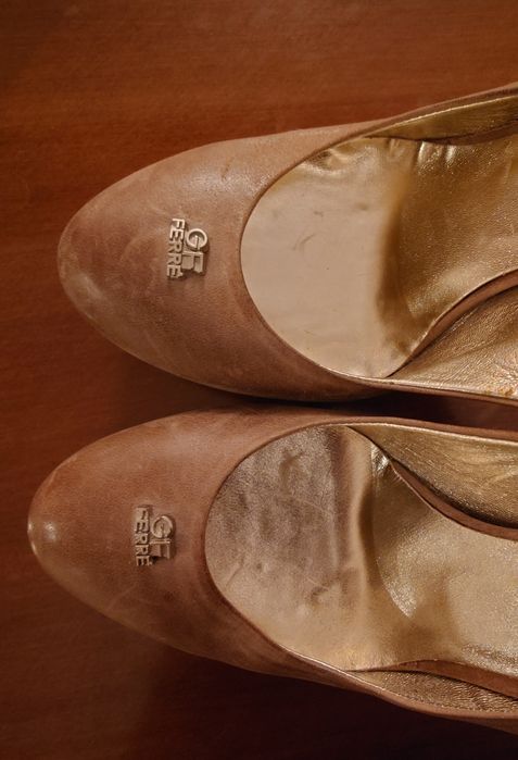 Pantofi GF Gianfranco Ferre, piele naturala, decorativa, caffe, 37