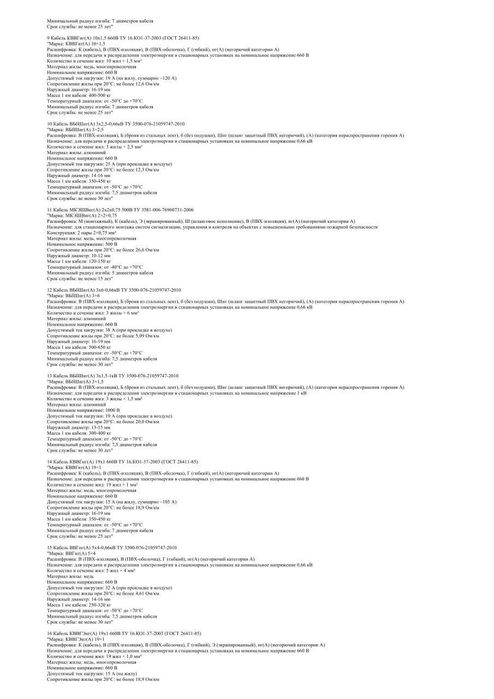 Электрические кабели и провода