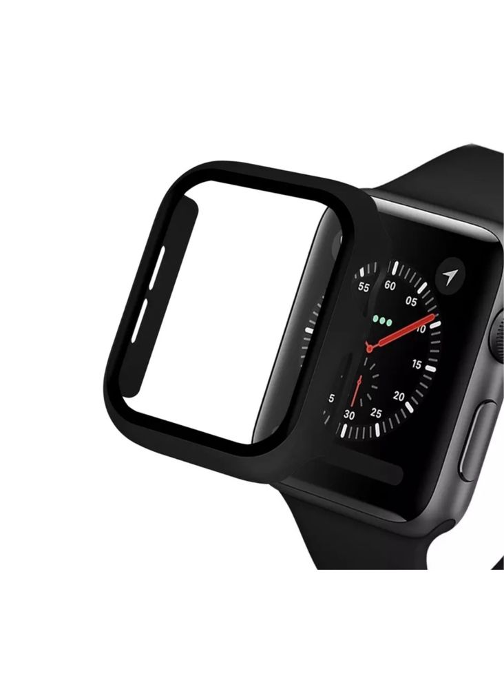 Husa Carcasa Ceas Apple Watch Margine Silicon Fata Glass Orice Marime