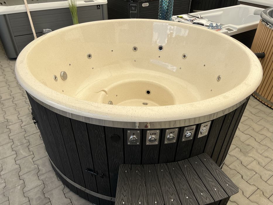 Ciubar Fibra De Sticla HIBRYD - Electric si pe Lemne - Wood Spa