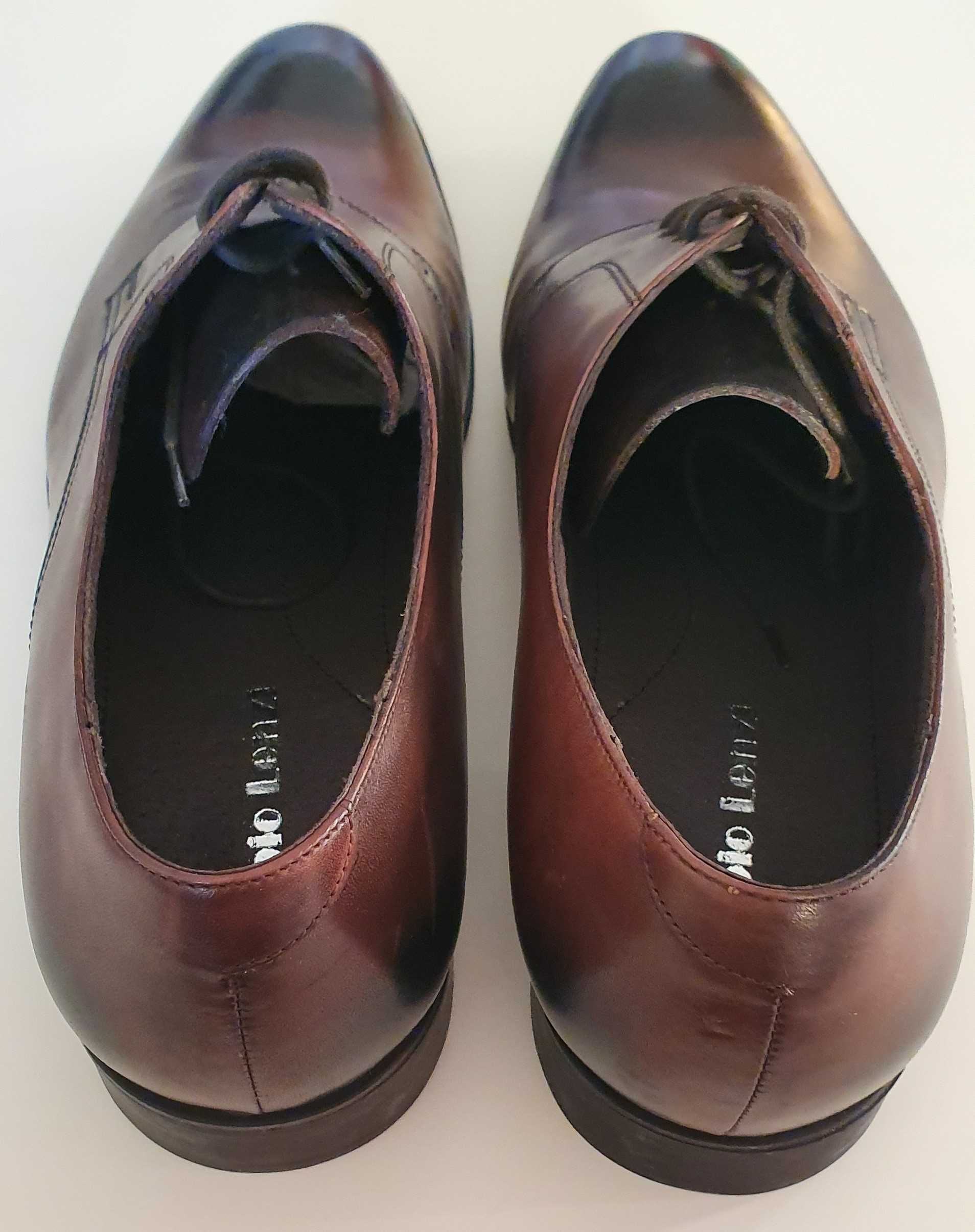 Pantofi Barbati 45 Negru Maro Clasic Eleganti Sireturi Fabio Lenzi