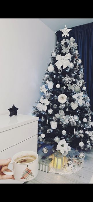 Brad cu verde cu alb de 1,80 m