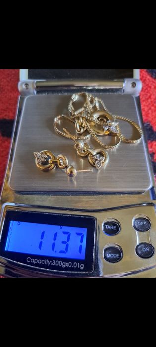 Set aur 8k colier si cercei cu diamant