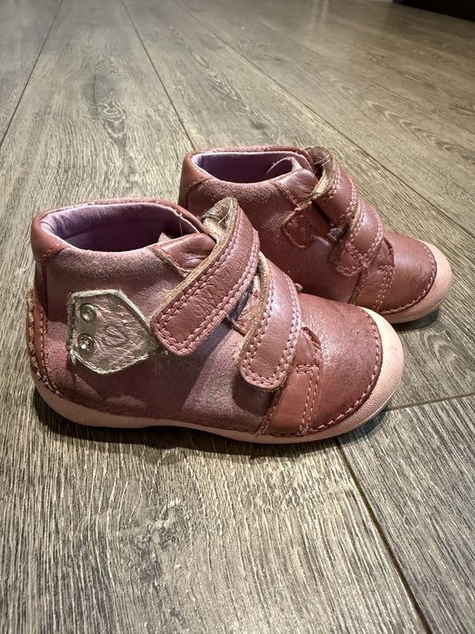 Pantofi DD Step fete din piele naturala, barefoot, roz