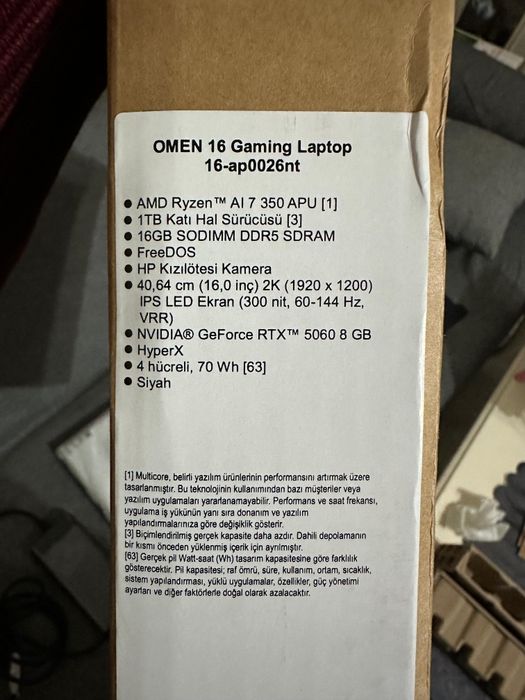 HP Omen 16 Ryzen Ai 7 350 + RTX 5060 +2K 144Hz