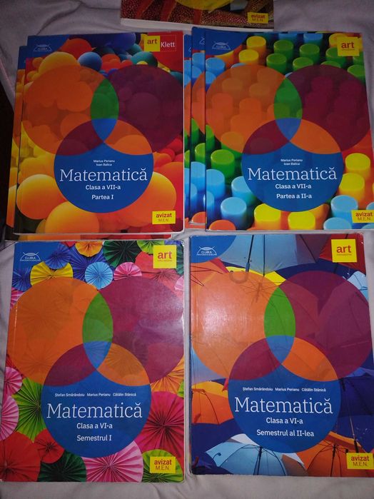 Culegeri de matematica si carte de gramatica clasa a 7 a