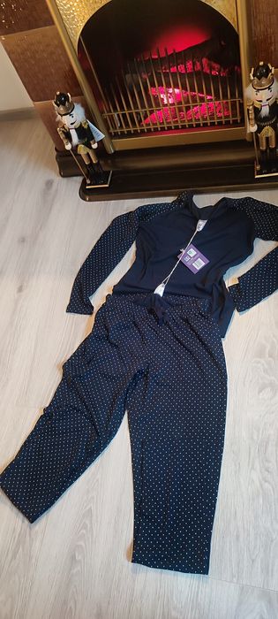 Pijama nouă, cu eticheta, albastru închis, Elle Nor, bumbac 100%