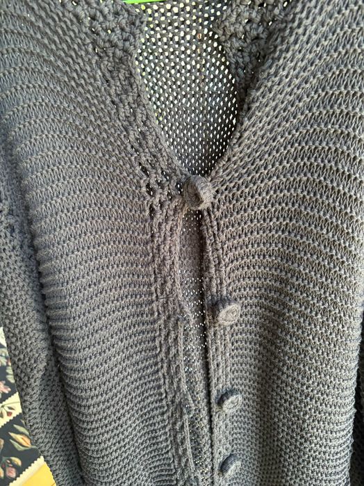 Cardigan negru lung, nou