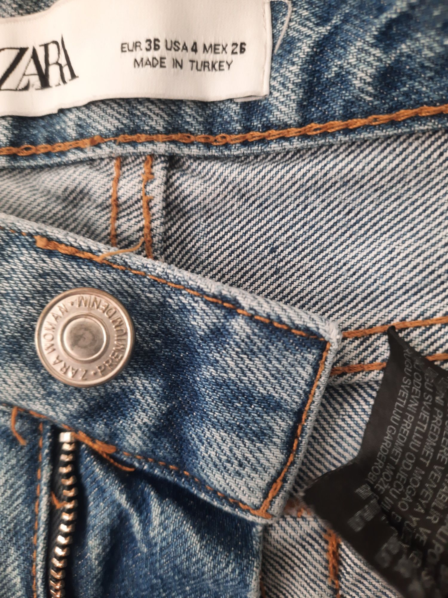 Дънки дамски ZARA,цвят син
