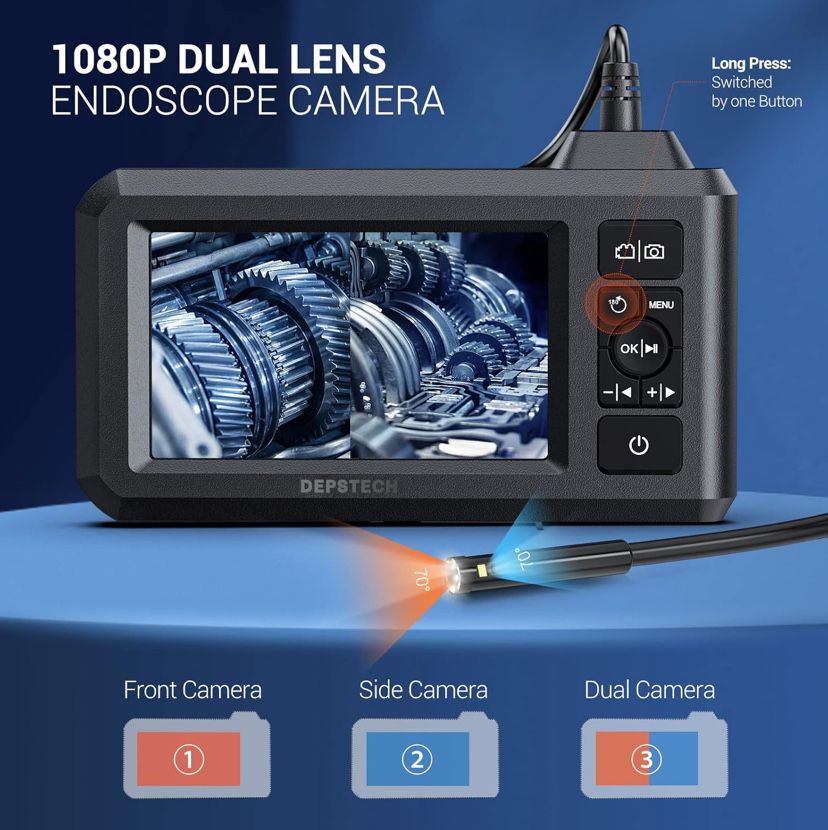 Camera endoscopica Depstech DS300 , LCD 4.3", 1080p, Sigilat