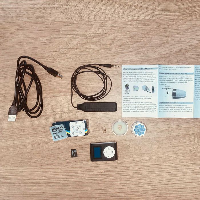 Mp3 Player cu casca de copiat Casti de copiat bacalaureat