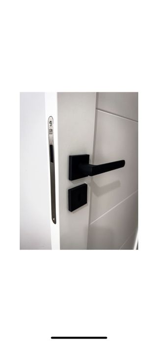 Vand Set de manere pentru usa negru-mat- 6 buc