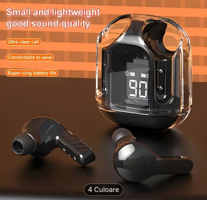 Casti Audio Wireless Bluetooth PRO NEGRU