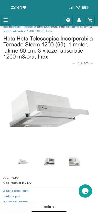 Vand Hota  telescopica Tornado, 60 cm