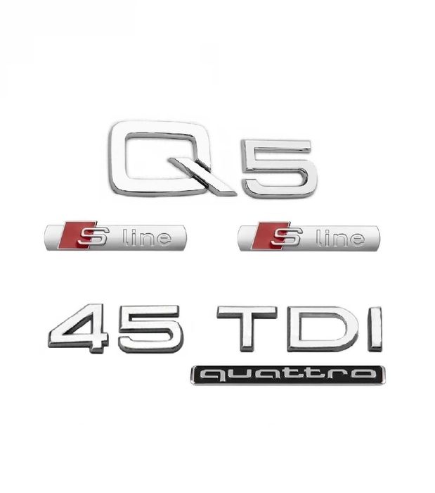 Set embleme Audi Q5 45 TDI Quattro Sline emblema stema sigla ornament