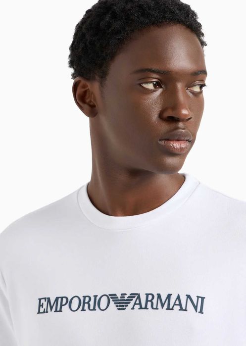 НОВА оригинална бяла памучна фланела блуза EMPORIO ARMANI размер XL