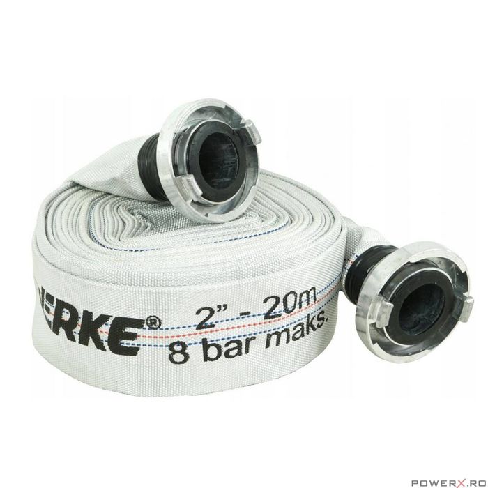 Furtun apa irigatii tip pompier 8 bari, 2"20 metri Verke