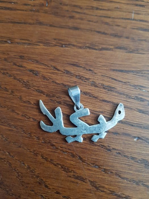 Pandantiv argint soparla,lizard 4 cm model deosebjt