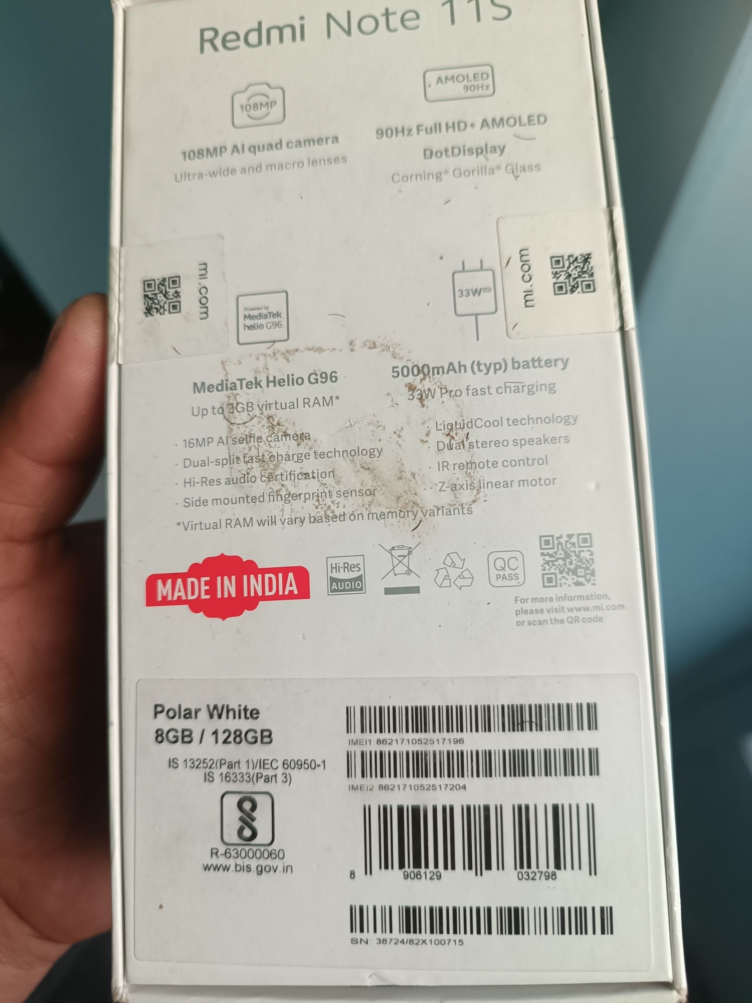 Redmi not11s 128 gb 8ga 3 aperatifka